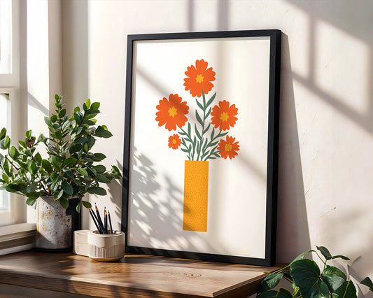 'Sunburst Vase' Art Print