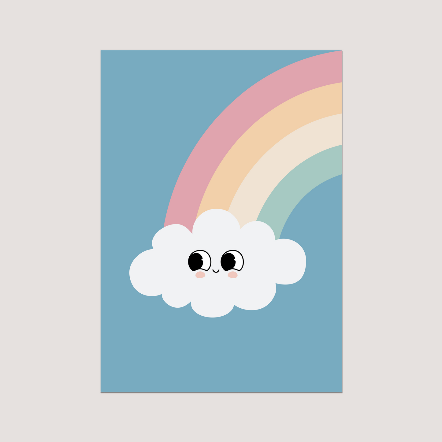'Happy Little Cloud' Art Print