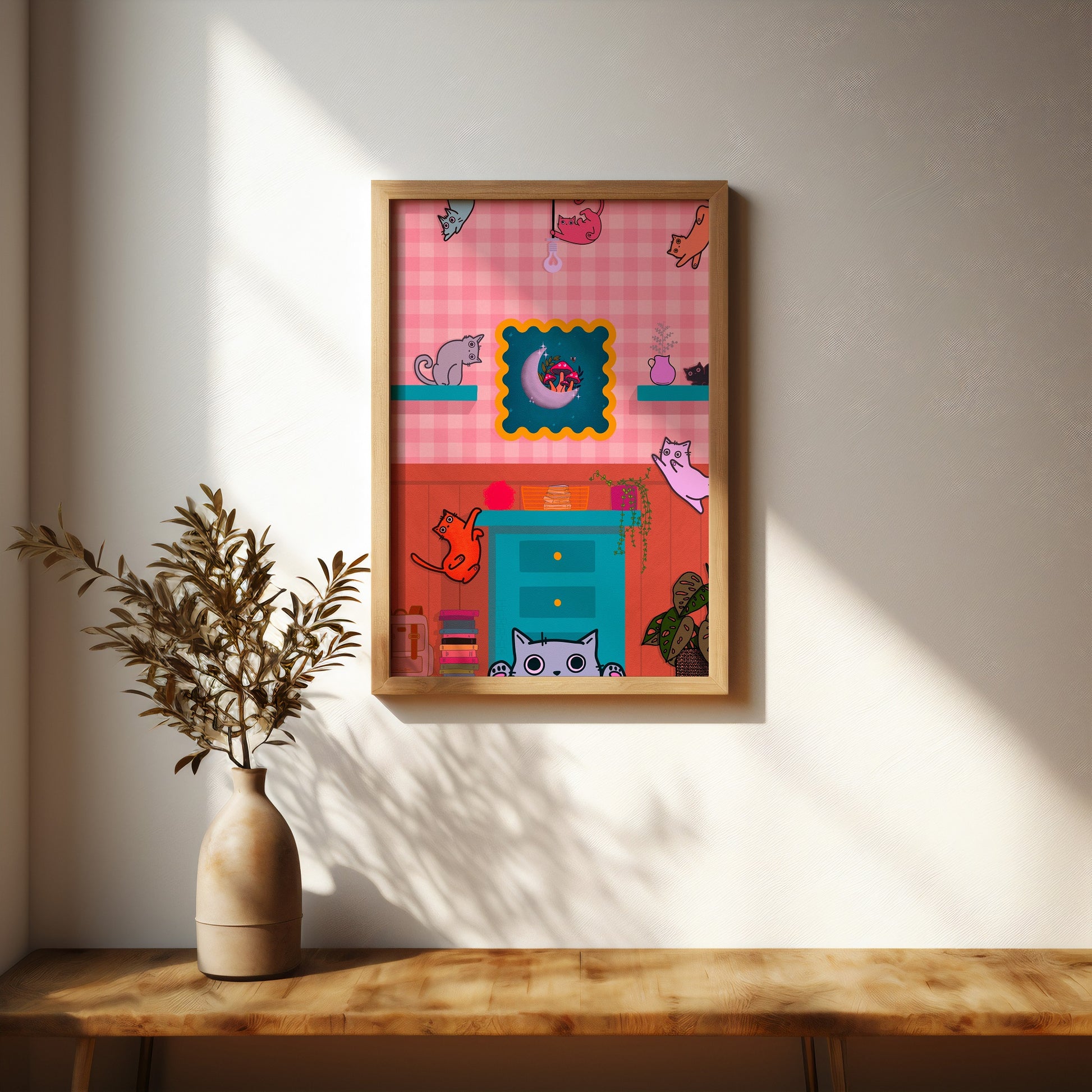 CAughT in the act - Limited Edition Print - Chris Can Draw