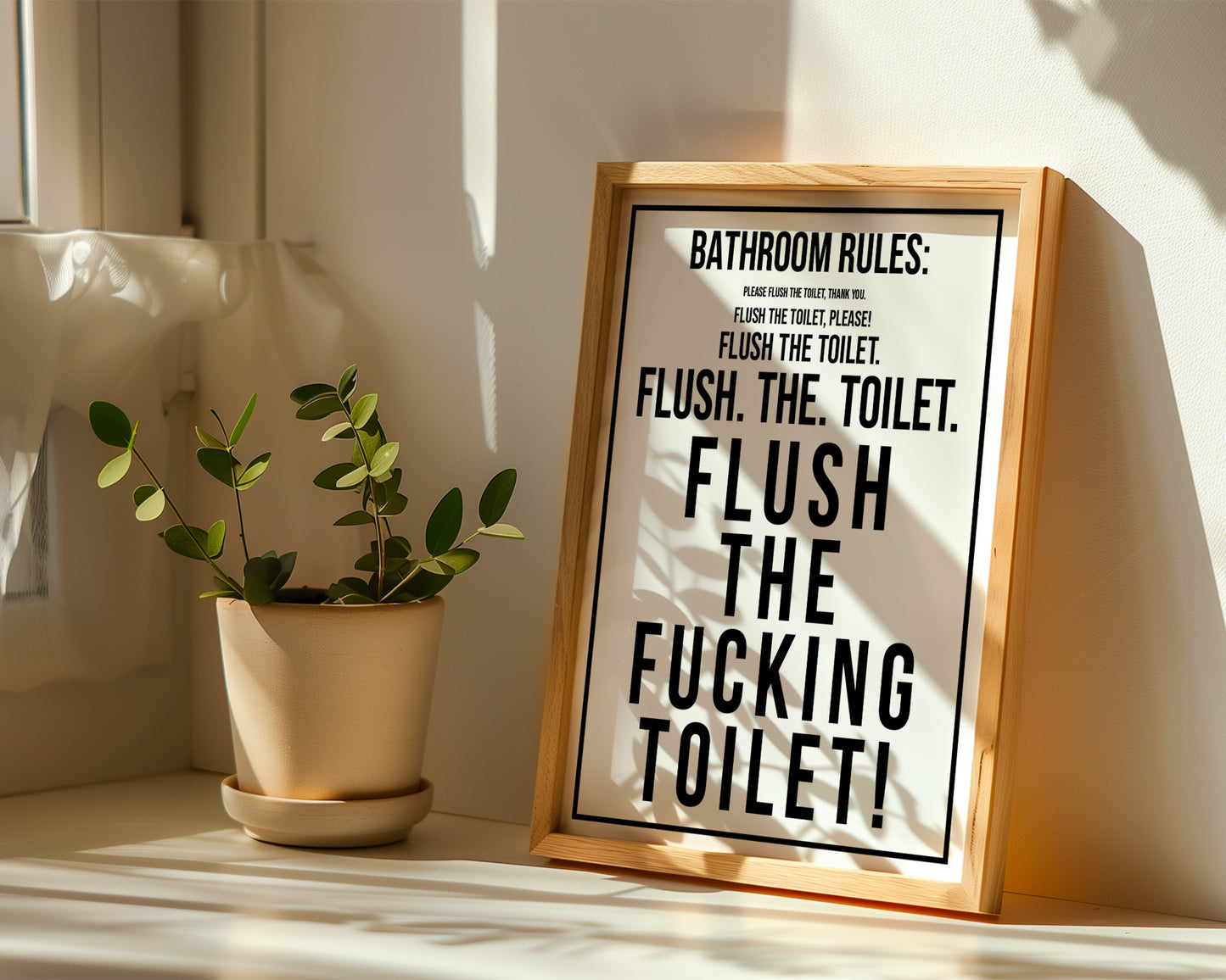 'Flush The F***ing Toilet' Art Print