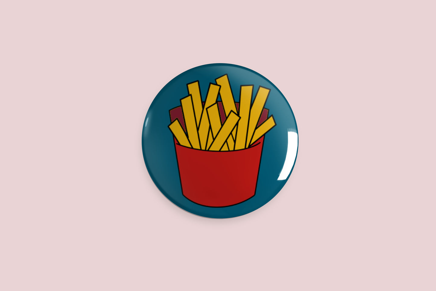 Fries To Go Button Pin - Chris Can Draw