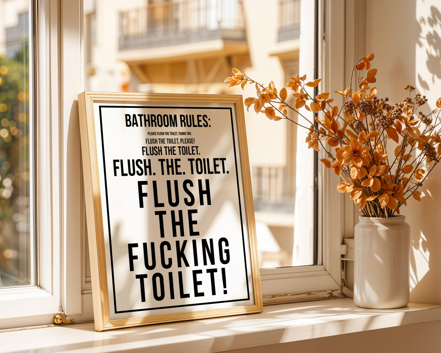 'Flush The F***ing Toilet' Art Print