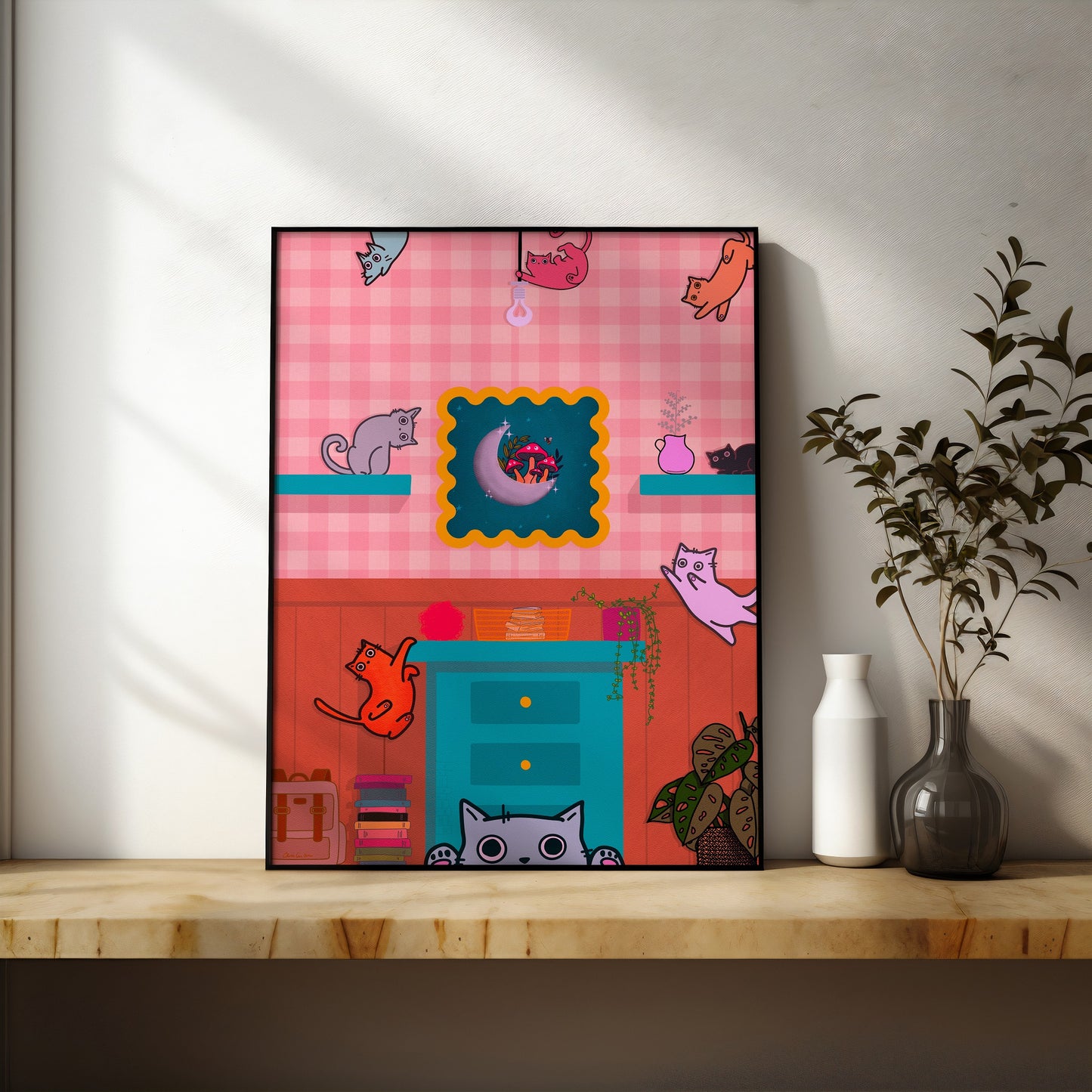 CAughT in the act - Limited Edition Print - Chris Can Draw