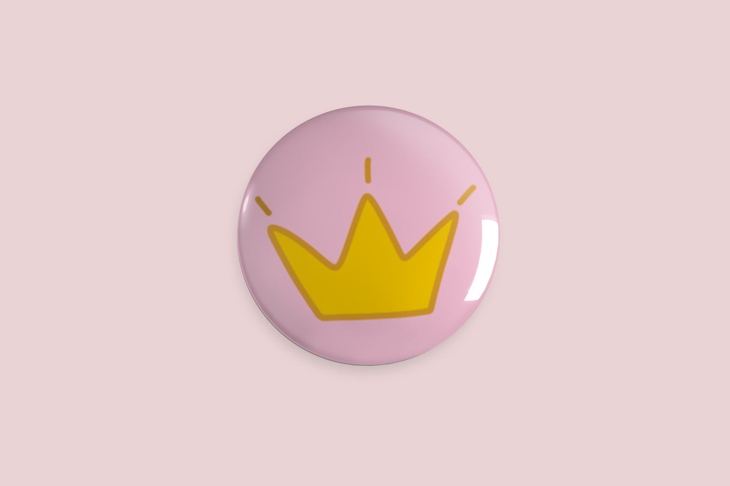 Crown Button Pin - Chris Can Draw