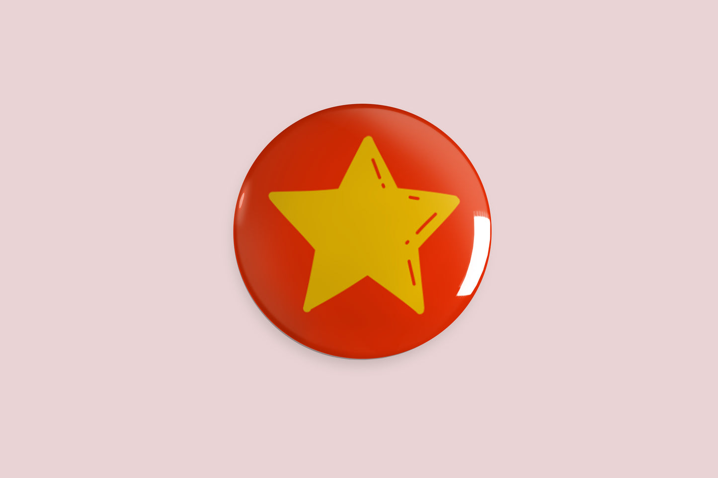 Star Button Pin - Chris Can Draw