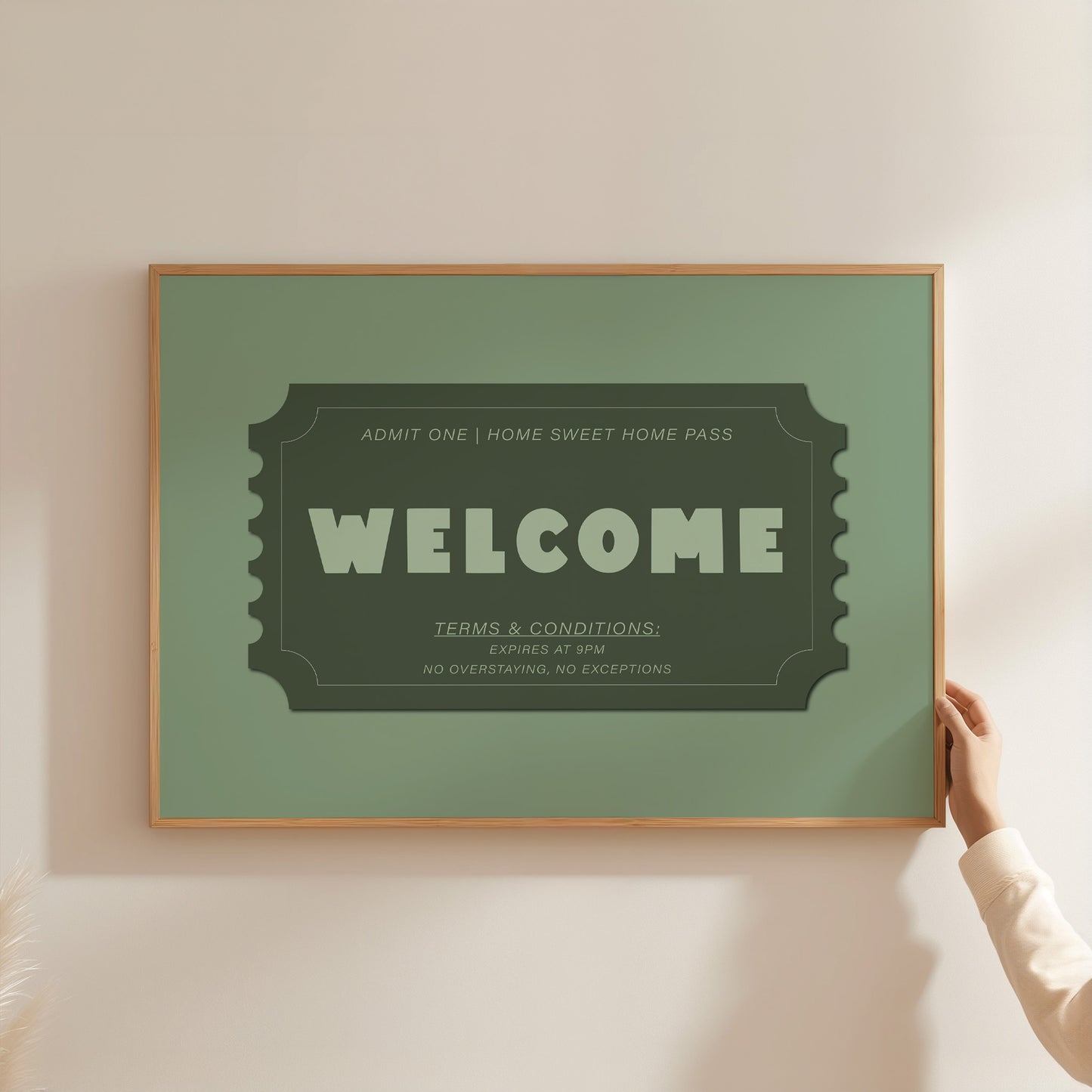 'Welcome Ticket' Art Print