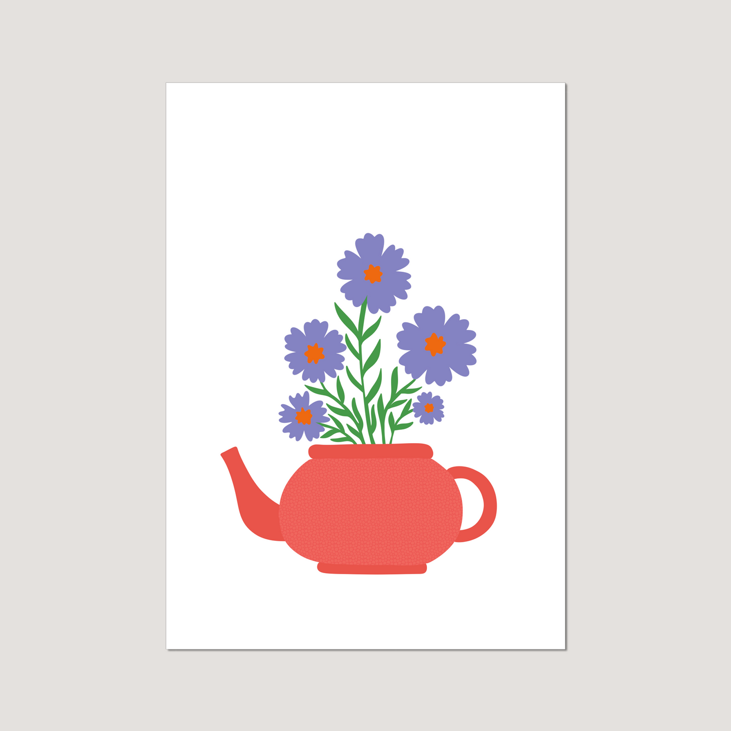 'Floral Teapot' Art Print