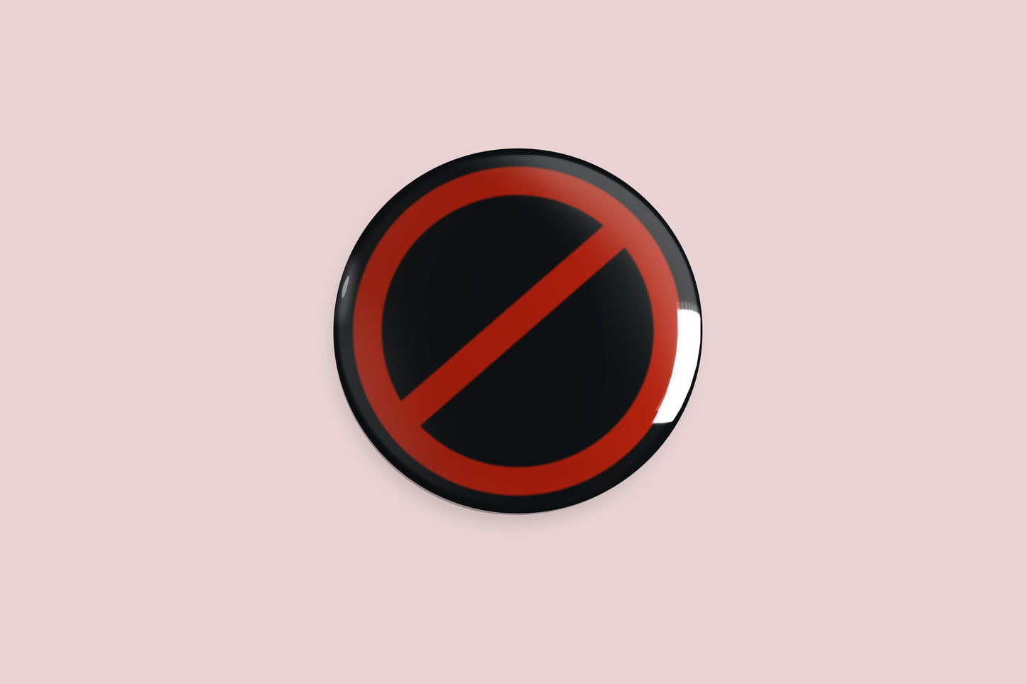 Not Permitted Button Pin - Chris Can Draw