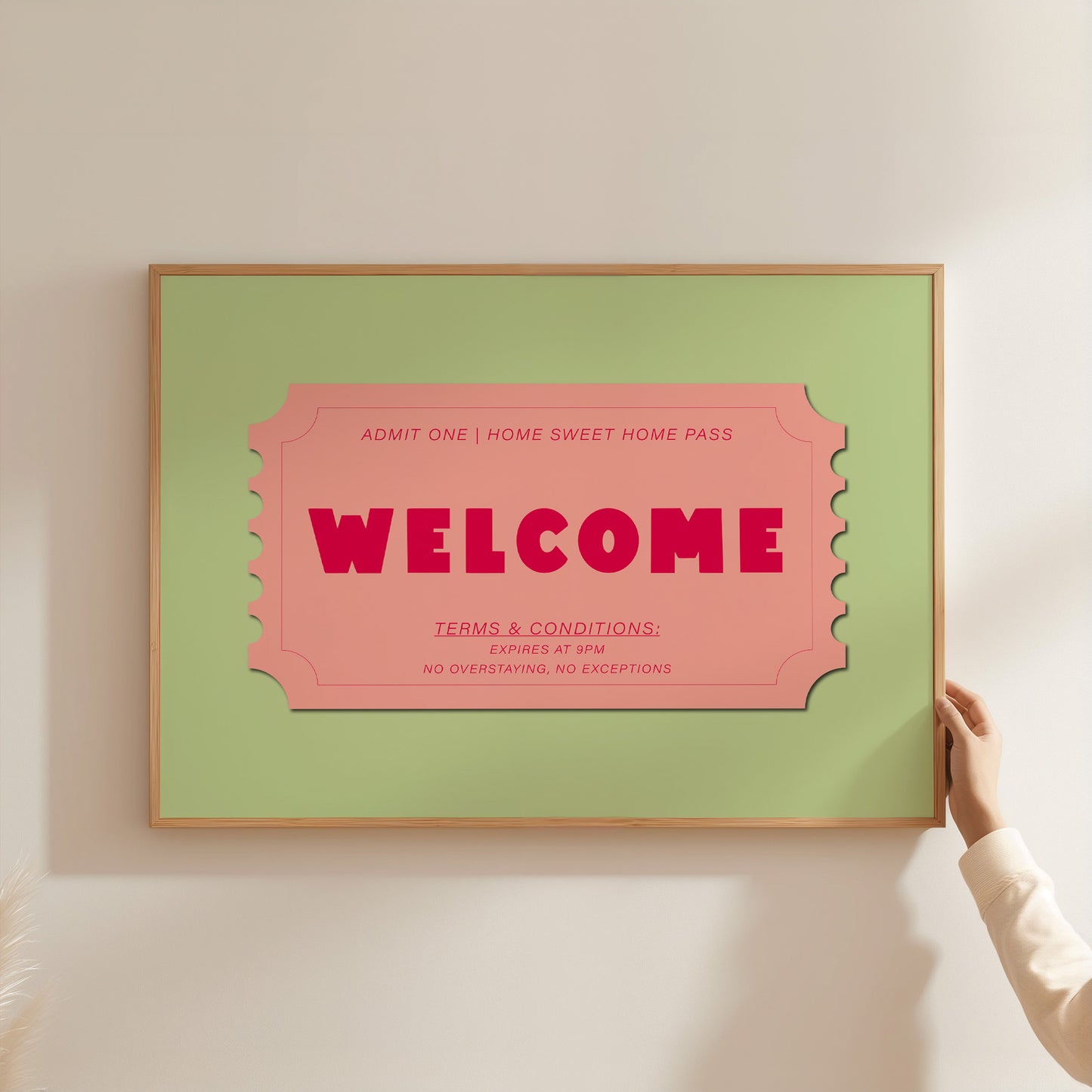 'Welcome Ticket' Art Print