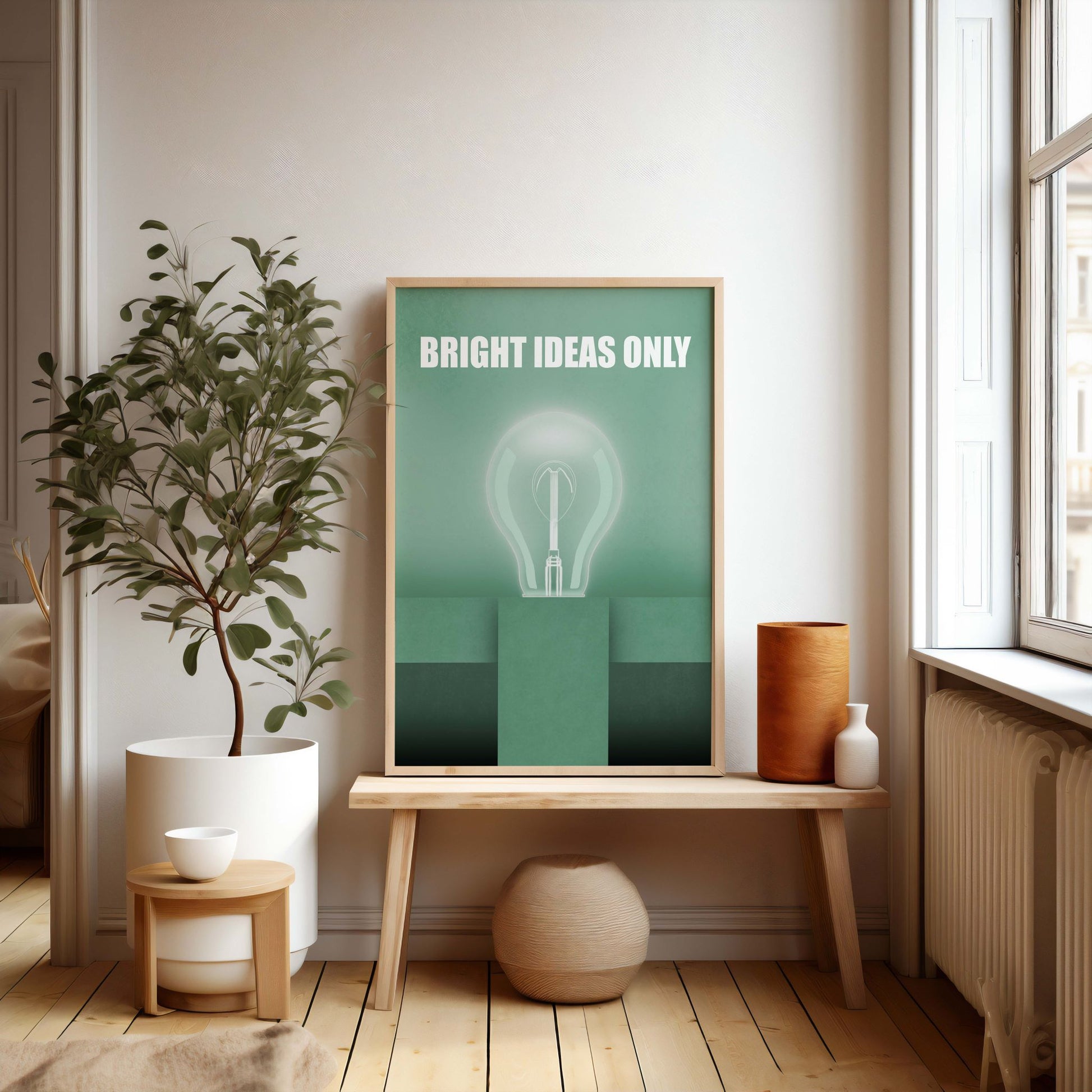 "Bright Ideas Only" Inspirational Print - Chris Can Draw