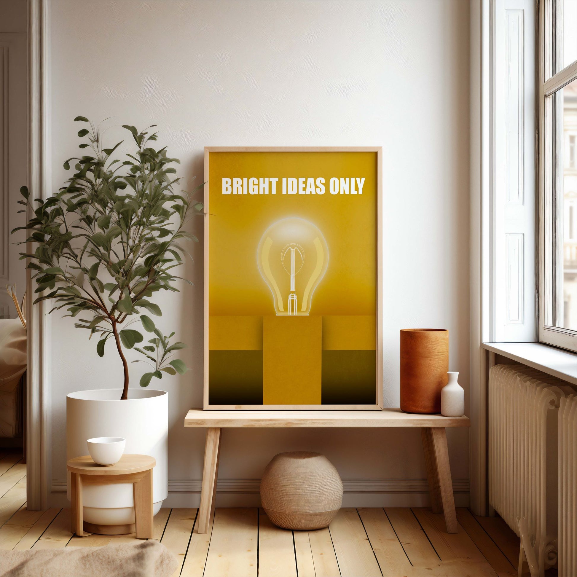 "Bright Ideas Only" Inspirational Print - Chris Can Draw