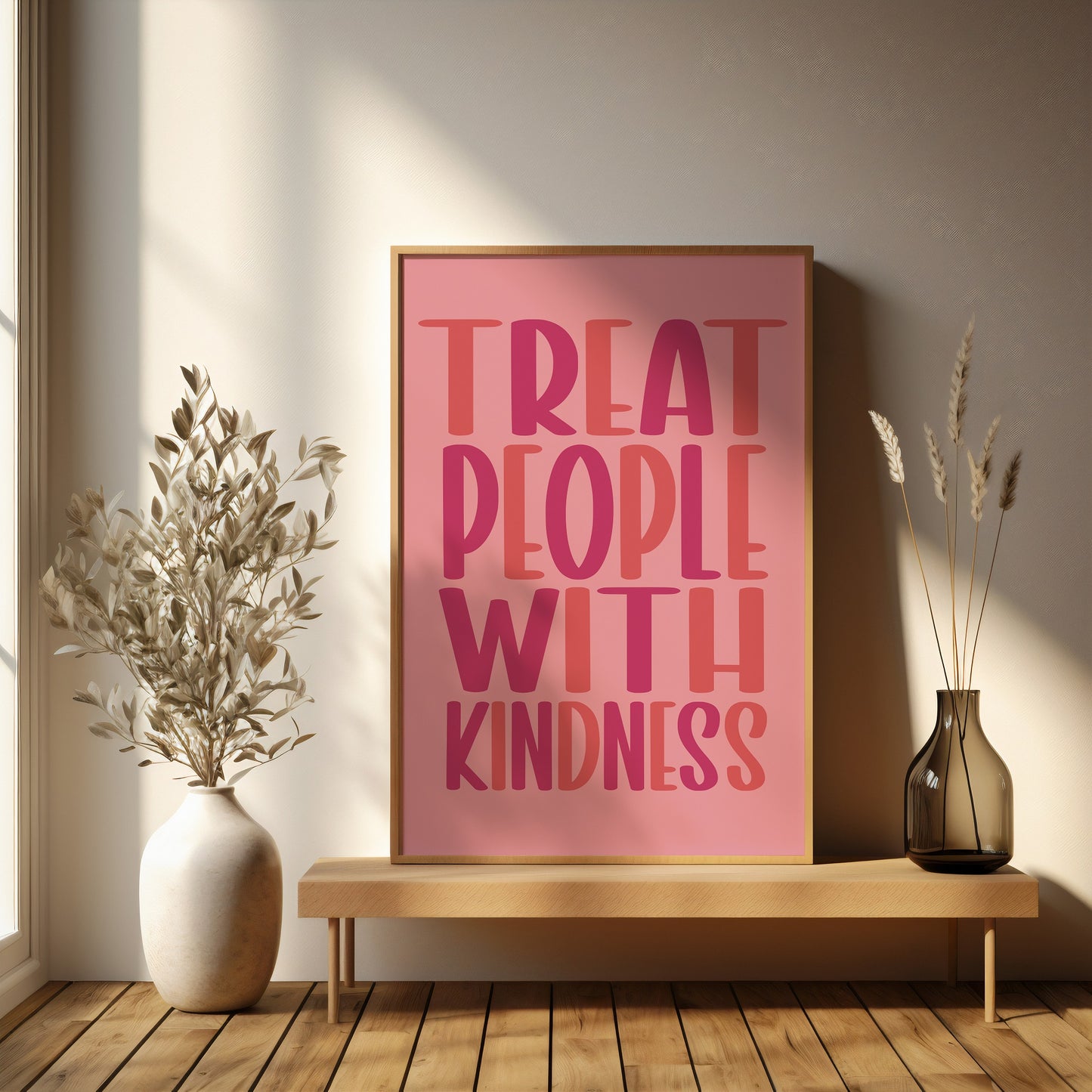 'Treat People with Kindness' Inspirational Print - Chris Can Draw