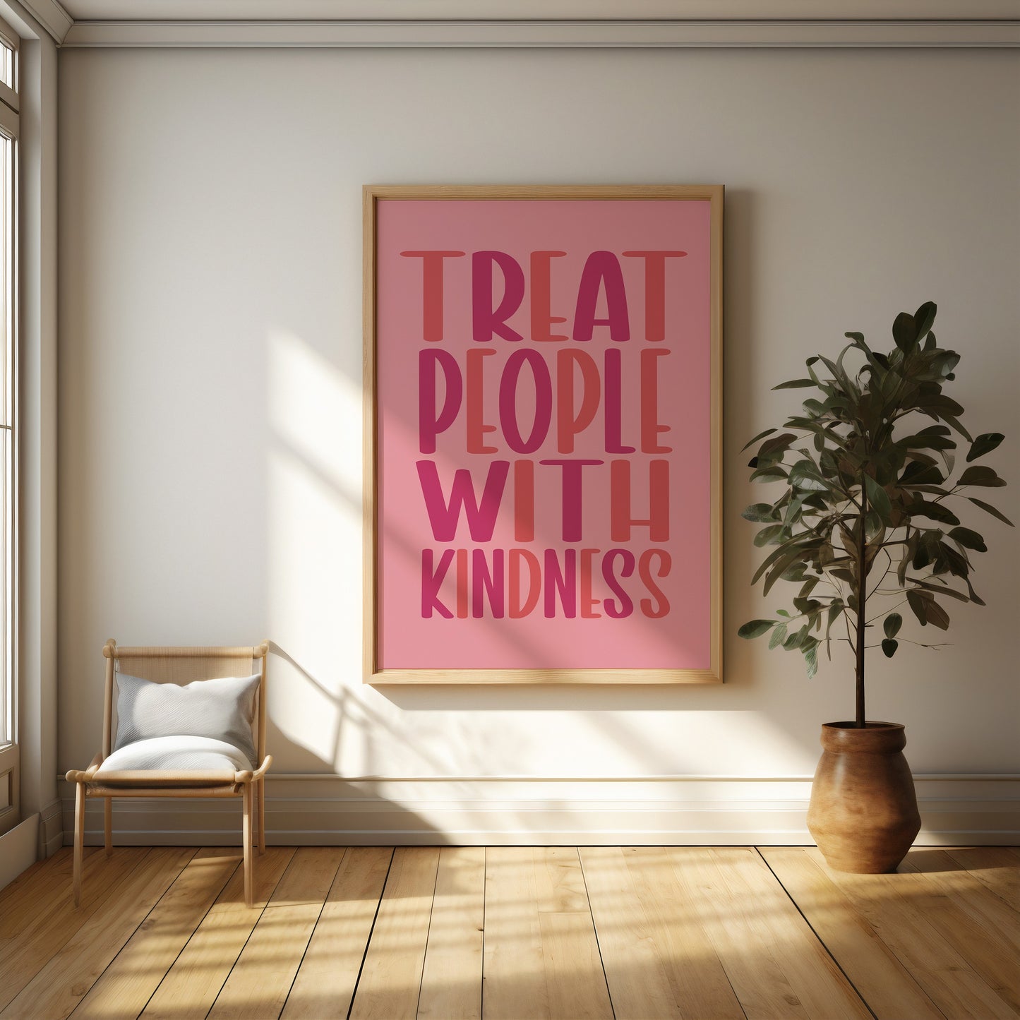 'Treat People with Kindness' Inspirational Print - Chris Can Draw