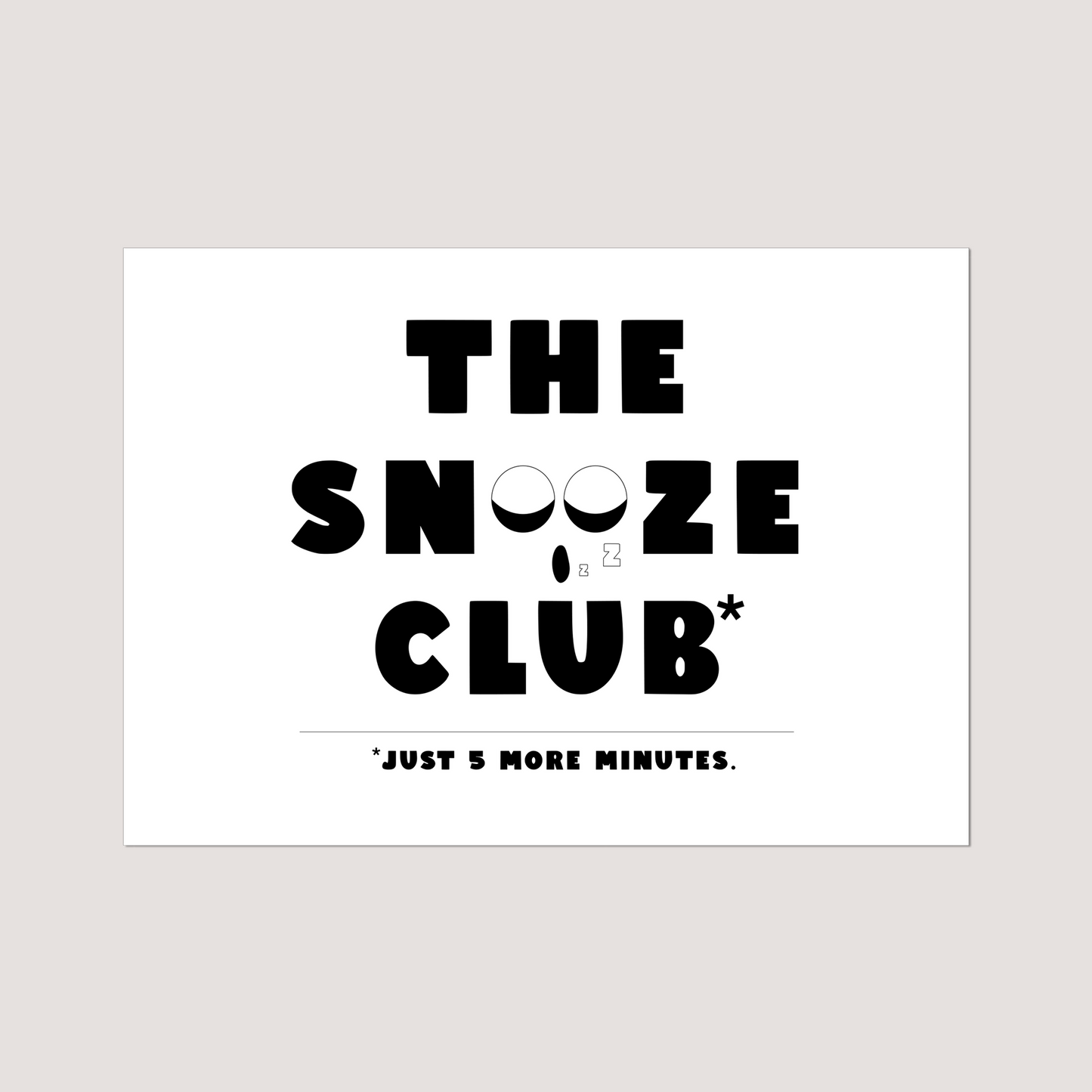 'The Snooze Club' Art Print