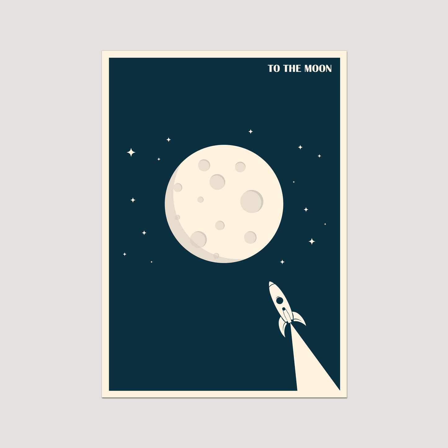 'To The Moon Art Print
