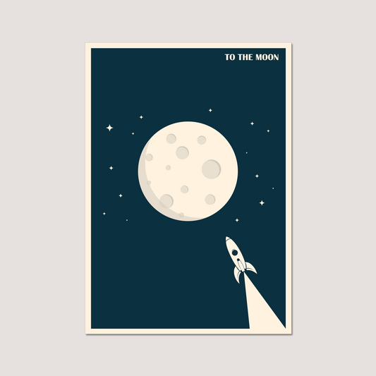 'To The Moon Art Print